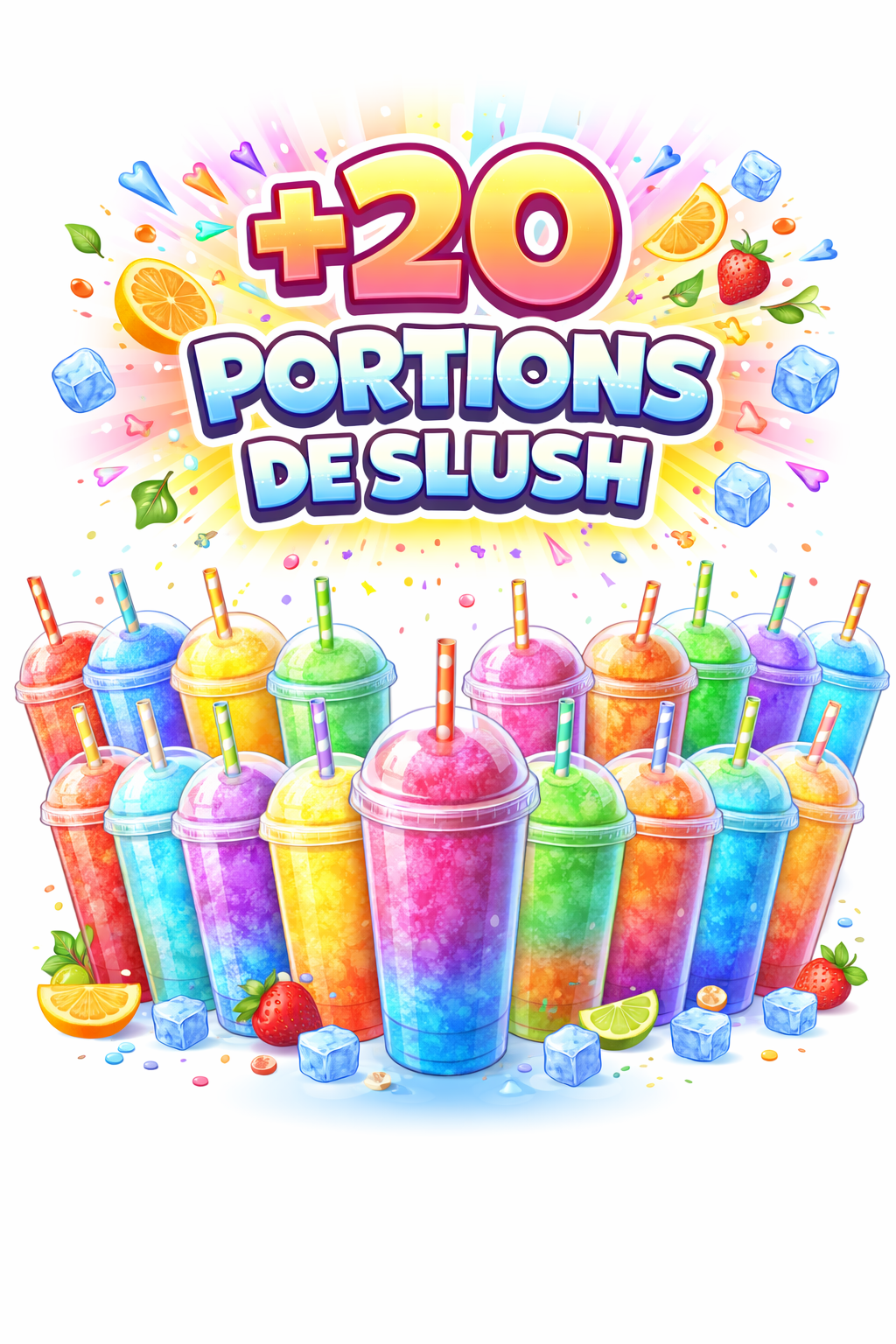 20 portions supplémentaires slush