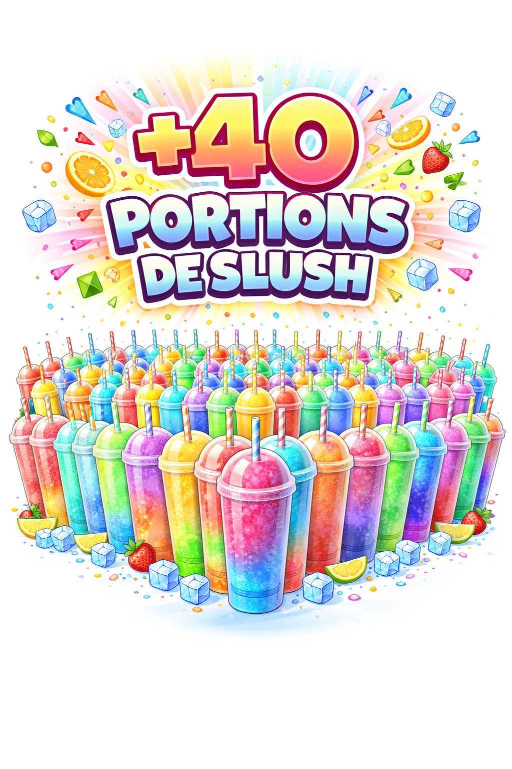 40 portions supplémentaires slush