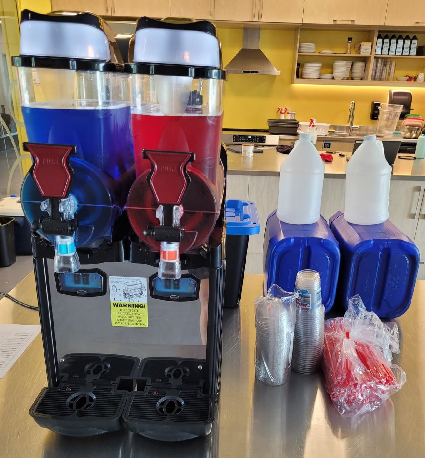 🧊🥤SLUSH méga machine — 2×10 litres (60 portions incluses)
