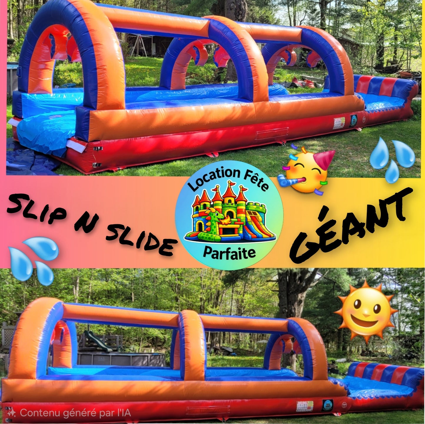 💦Slip and slide géant