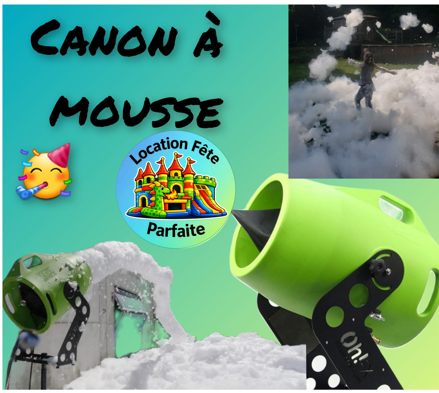 Canon à mousse vert